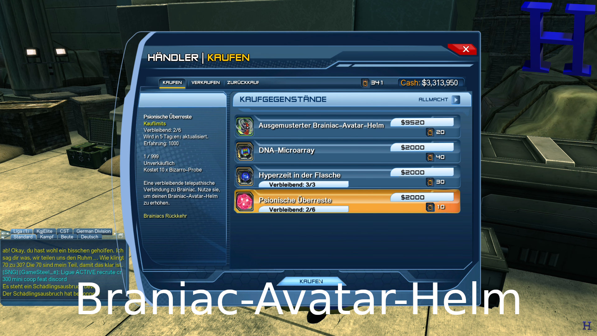 DCUO Ausgemusteter Braniac-Avatar-Helm