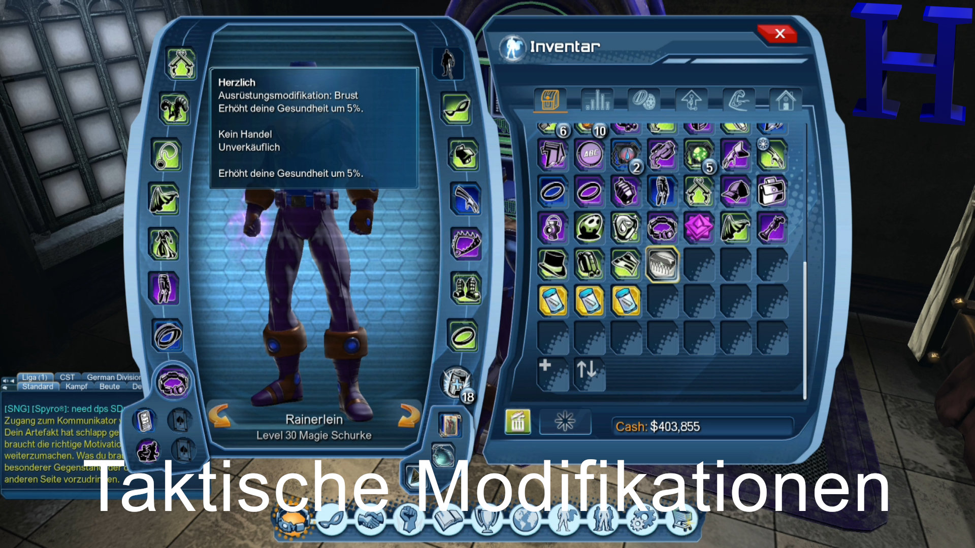 DCUO Taktische Modifikationen