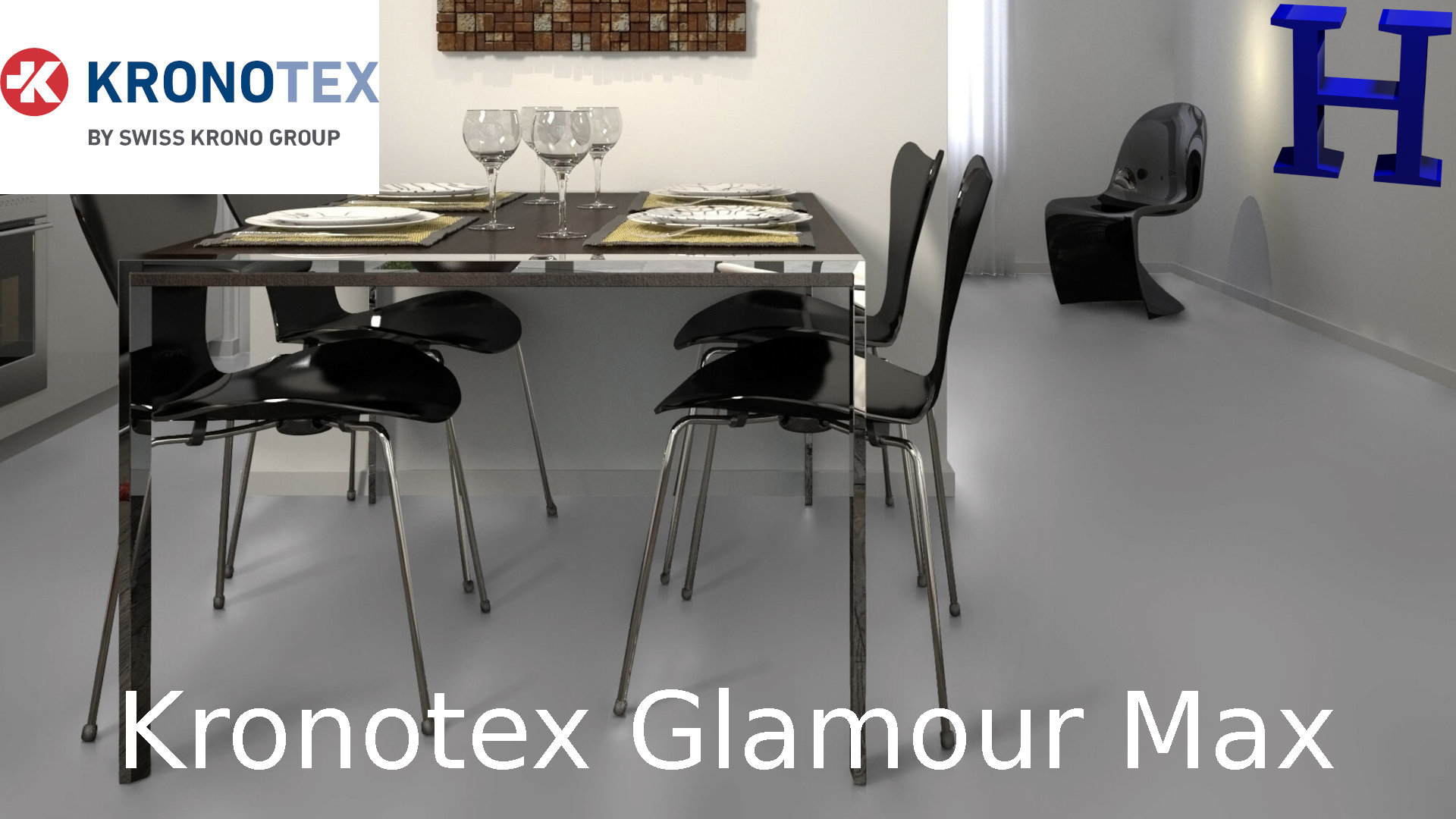 Kronotex Laminat  Glamour-Max Grau MF D3550